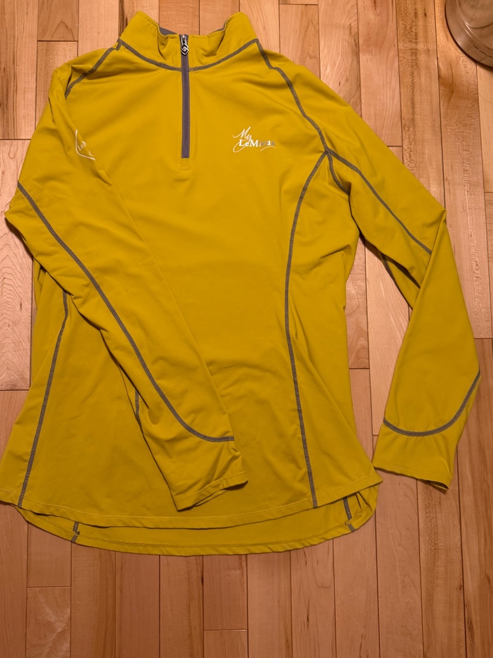 My LeMieux Women's Mustard Yellow Quarter-Zip Performance Top